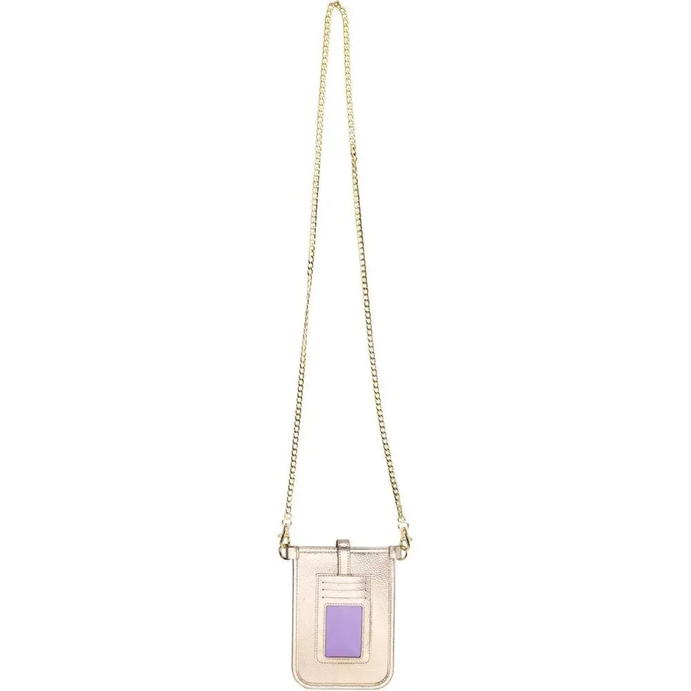 Crossbody Phone Purse Leatherette Compact Wallet with Card Slots ID Window